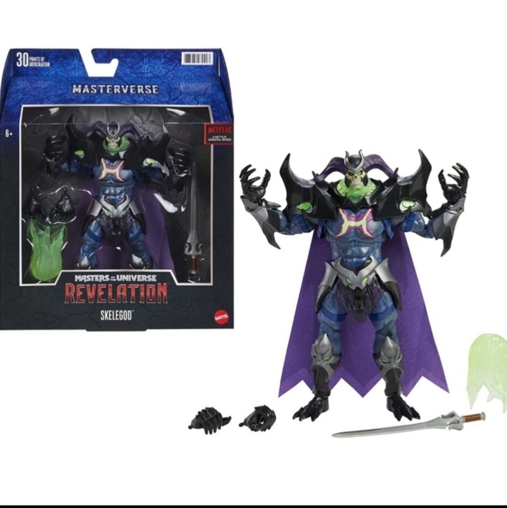 Masters of the Universe MOTU Revelation Skelegod Figure- NEW!